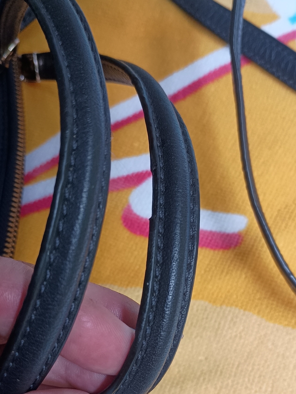 Coach Black Pebbled Leather Tote with Detachable Crossbody Strap - Picture 7 of 7